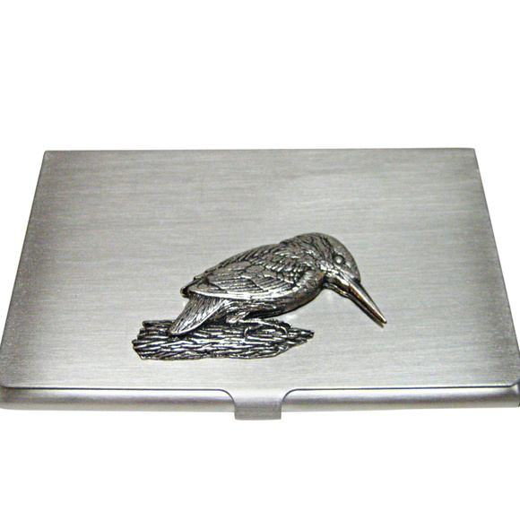 Belted Kingfisher Carry Pouch: Bird Lover Gift - Etsy Kingfisher Bird Business Card Holder